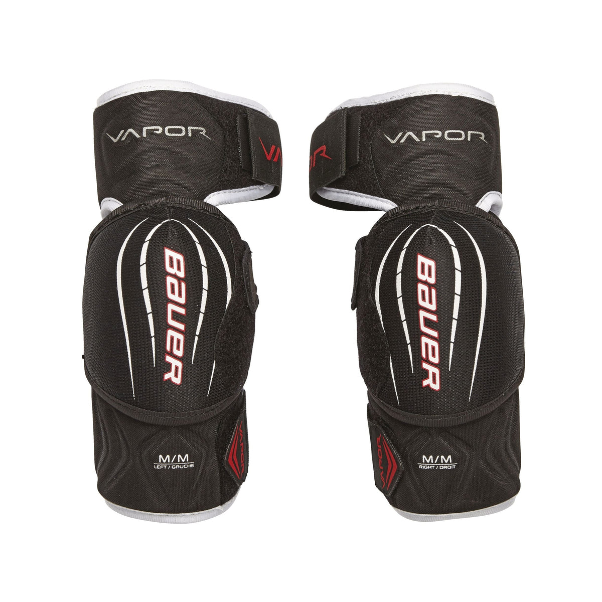 Bauer Vapor X Pro Lite Junior Hockey Lightweight Elbow Pads, Black & Red