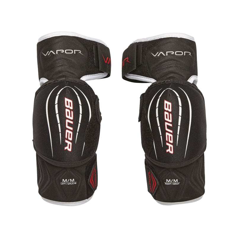 Bauer Vapor X Pro Lite Senior Hockey Lightweight Elbow Pads, Black & Red I2