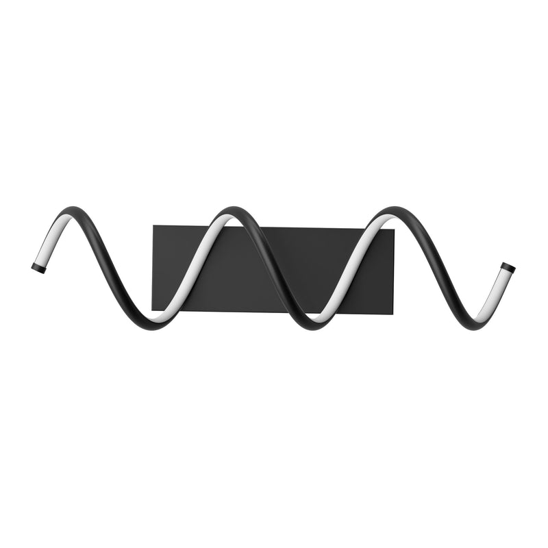 BAZZ Dante 16W/3000K Matte Black Integrated LED Wall Lamp Vanity Light S3