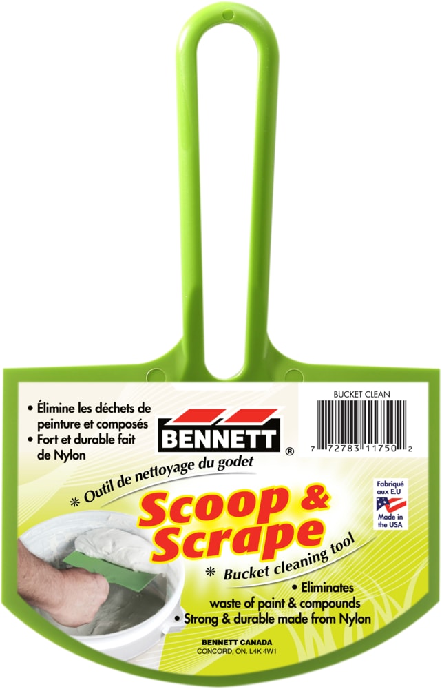 Bennett Plastic Paint Bucket Clean Scoop, 6-in A8