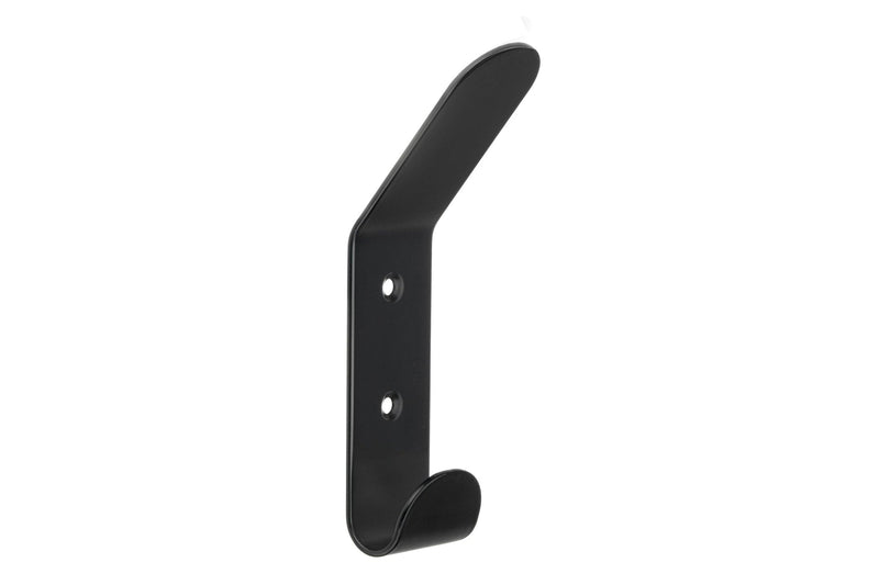 Bent Metal Double Hook, Matte Black P1
