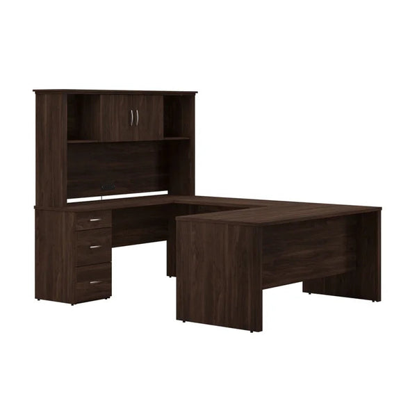 Bestar - Gosford U-Shaped Desk with Hutch U4