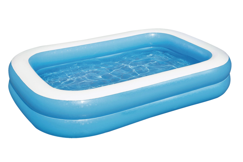 Bestway Rectangular Inflatable Family Wading Pool, 8.5-ft x 5.8-ft x 20-in X3
