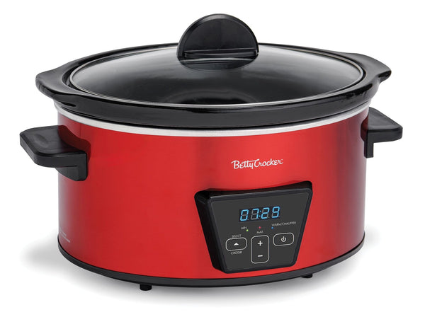 Betty Crocker Digital Programmable Slow Cooker with Tempered Glass Lid, 5-qt B6