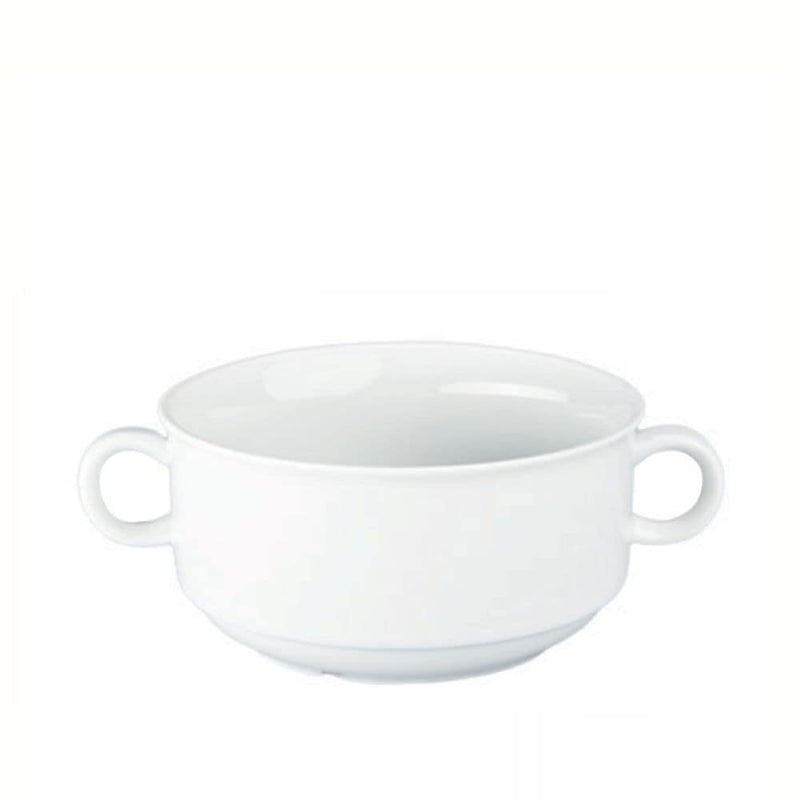 BIA Porcelain Creme Soup Bowl with Handle, White, 355-mL V6