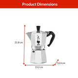 Bialetti Moka Pot with Ergonomic Anti-Scale Handle, 6-Cup