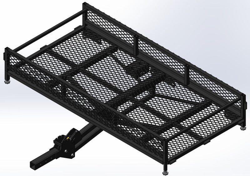 Black Bulldog Hitch Mount Adjustable Height Cargo Carrier Z9