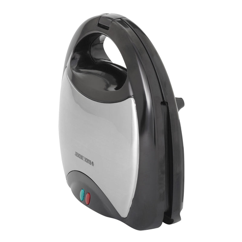 Black & Decker 4-in-1 Round Compact Waffle Maker with Interchangeable Plates & Indicator Lights N6
