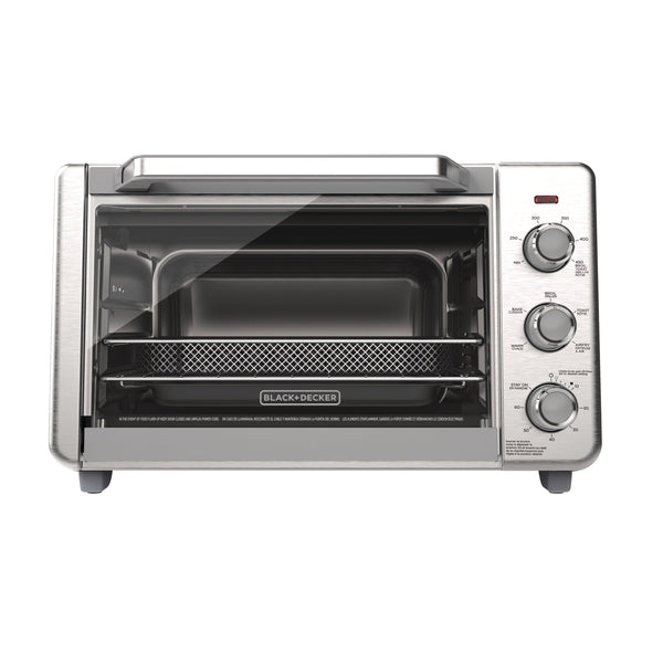 Black & Decker Crisp 'N bake 6-Slice Air Fryer Toaster Oven, Stainless Steel, 5 Cooking Functions D7