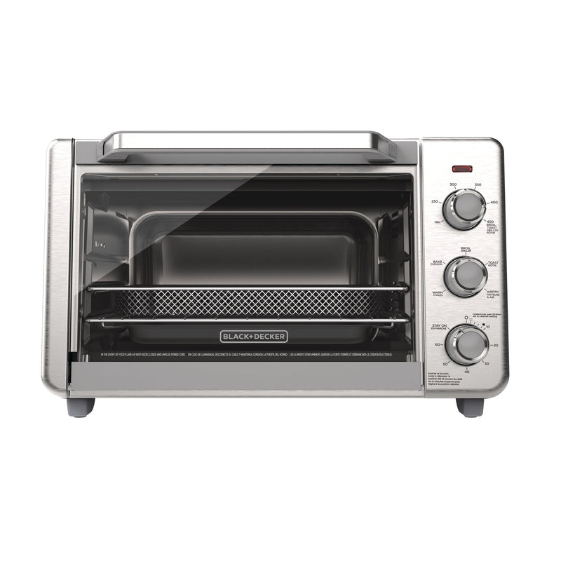 Black & Decker Crisp 'N bake 6-Slice Air Fryer Toaster Oven, Stainless Steel, 5 Cooking Functions D7