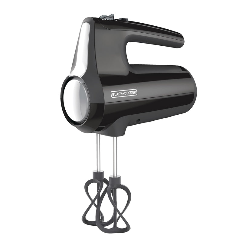 Black & Decker Helix Hand Mixer, Premium Performance 5 Speed Hand Mixer, Includes 5 Attachments and Case, Black B3