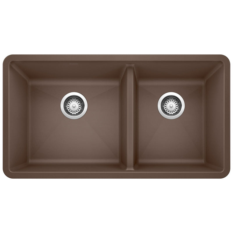 Blanco 60/40 Double Bowl Undermount Kitchen Sink, Café, 33-in W1