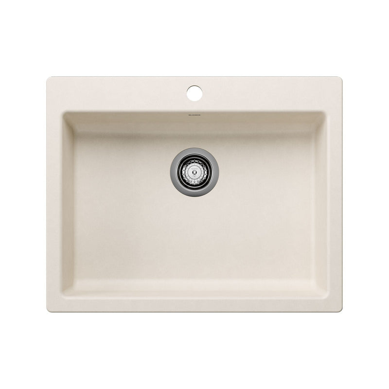 Blanco CSA Single Bowl Drop-In Kitchen Sink, Soft White, 25-in U0