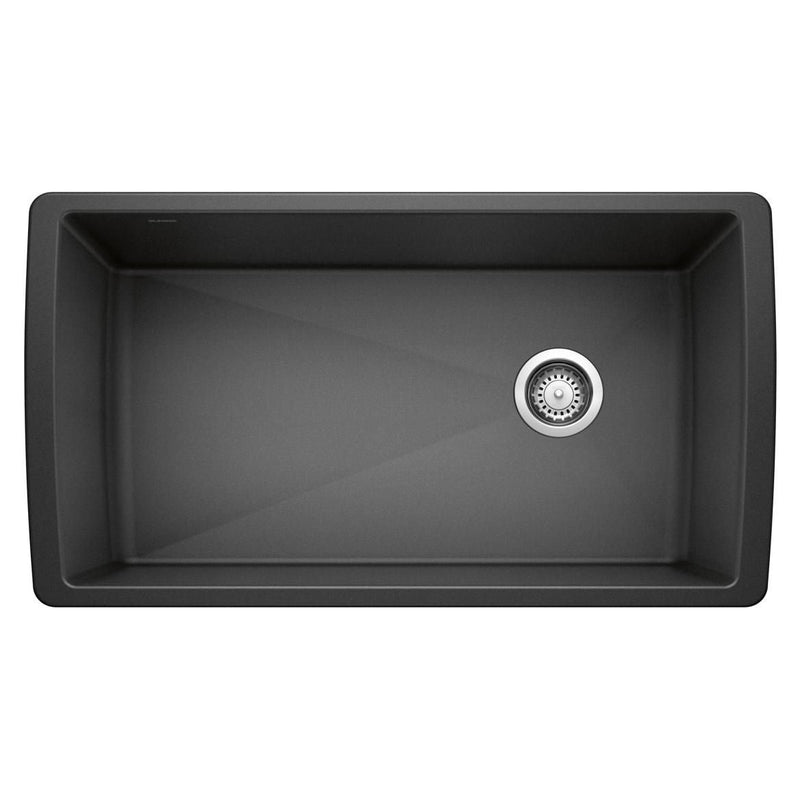 Blanco Diamond SILGRANIT 33-in Super Single Undermount Kitchen Sink, Anthracite N7