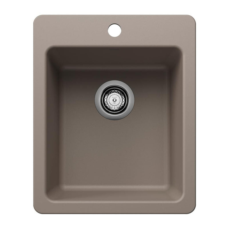 Blanco Liven SILGRANIT 17-in Dual Mount Bar Sink, Truffle A5