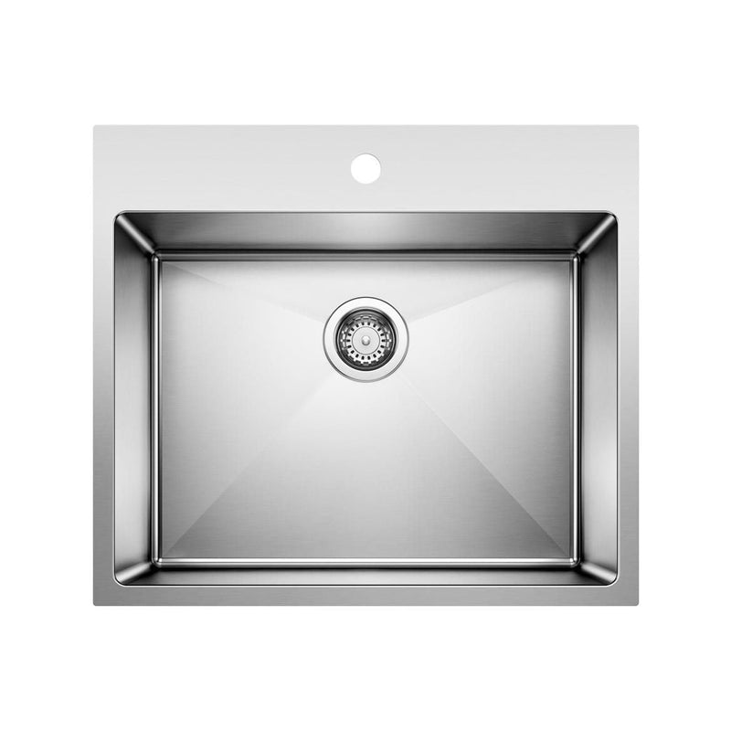Blanco Quatrus R15 25-in Single Bowl Dual Mount Stainless Steel Laundry Sink K5