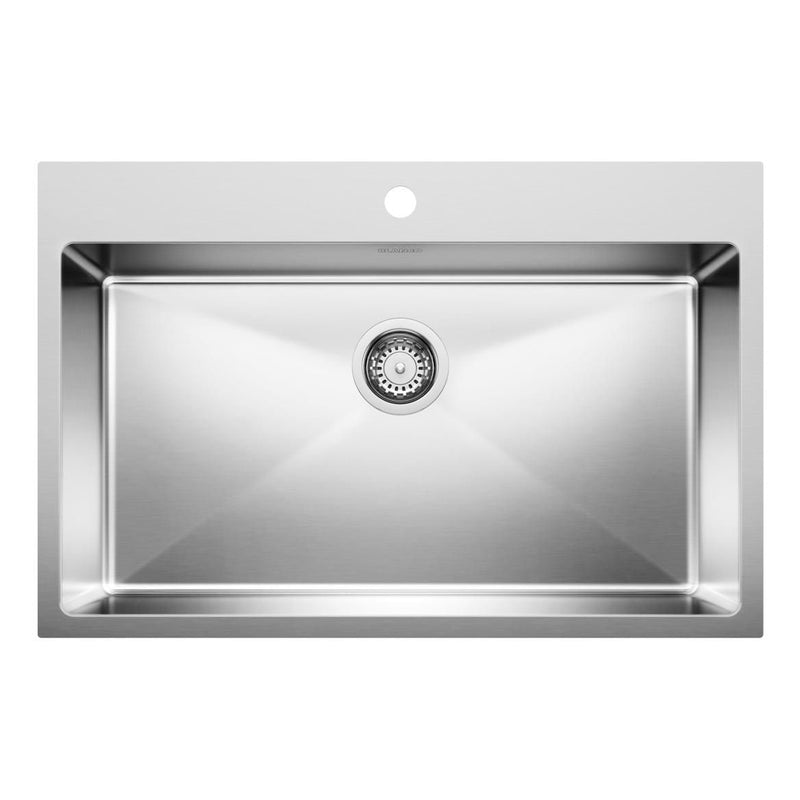 Blanco Quatrus R15 31-in Single Bowl Dual Mount Stainless Steel Kitchen Sink Y4
