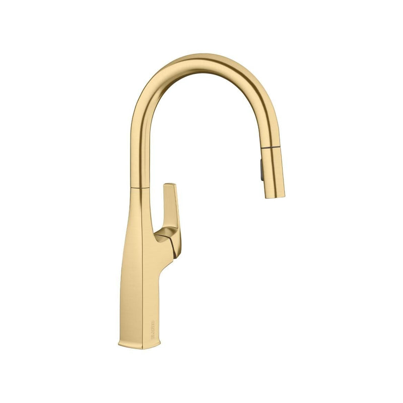 Blanco Rivana High-Arc Pull-Down Dual-Spray Kitchen Faucet, Satin Gold U5