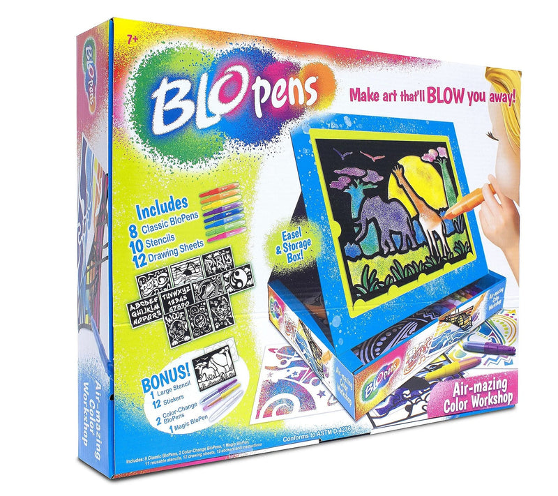 BloPen Air-Mazing Colour Workshop Kit with 10 Stencils, Ages 7+ L1