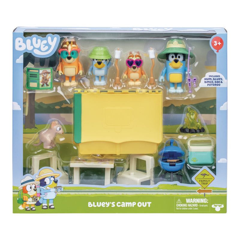 Bluey Bluey's Camp Out Playset with Figures and Accessories, 15-pc Z3