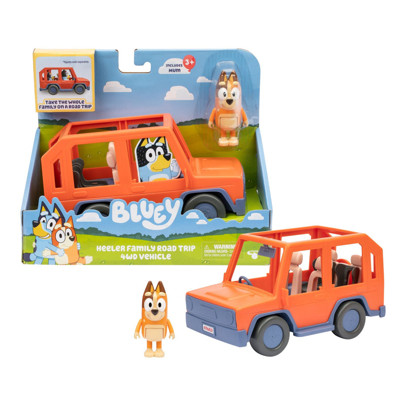 Bluey Heeler Family Road Trip 4WD Vehicle Playset with Mum Figure O4