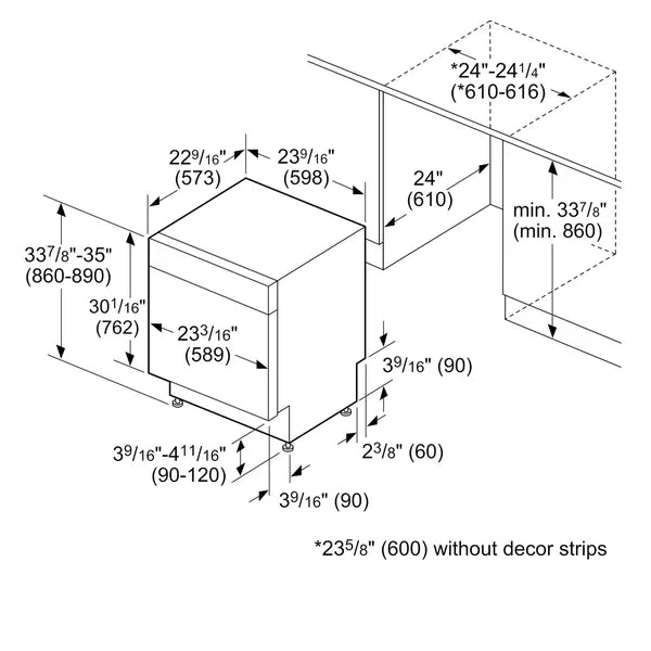 Bosch 100 Series 24 in. Dishwasher with PureDry Option