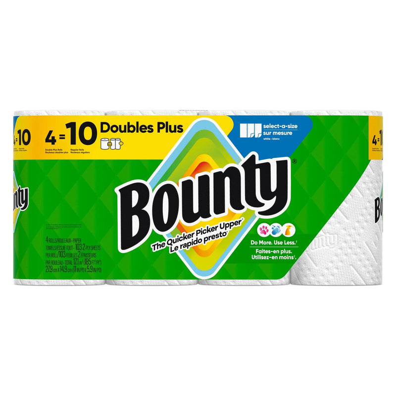 Bounty Select-A-Size Double Plus Roll Paper Towel, 2-ply, 4-pk N4