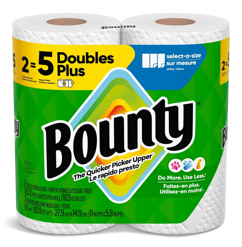 Bounty Select-A-Size Paper Towel, Double Rolls, 2-pk Z9