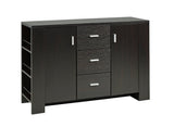 Brassex Ashton Freestanding Dining Buffet/Server with Storage, Dark Cherry