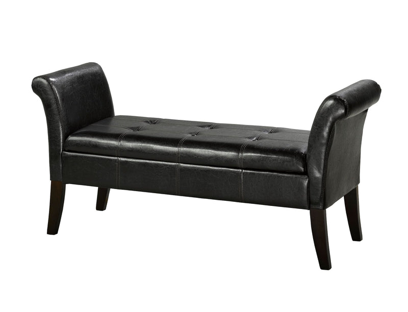 Brassex Fabric Tufted Accent Bench with Storage N9