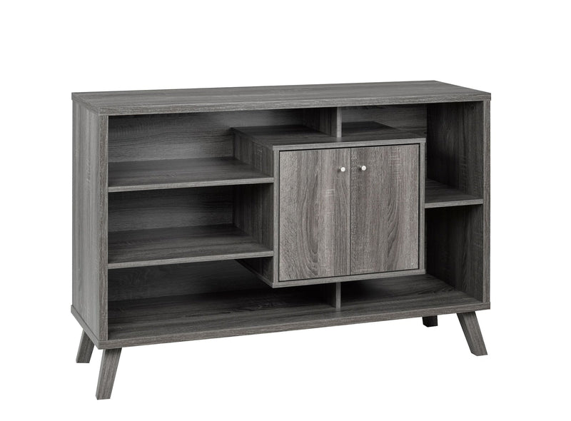 Brassex Multi-Tier Wooden Dining Buffet/Server with Storage, Grey R6