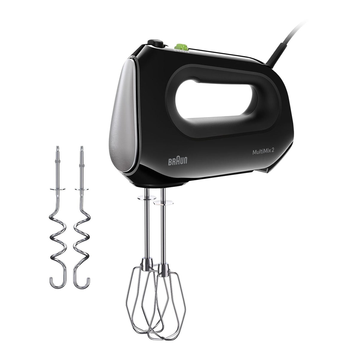 Braun MultiMix 2 5-Speed Hand Mixer, Includes MultiWhisk Beater, 250W, Black