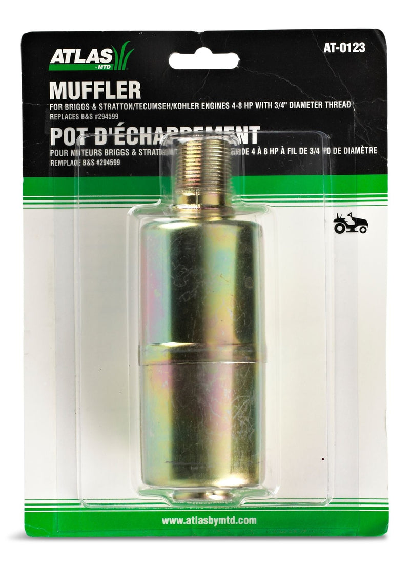 Briggs & Stratton Lawn Mower 4-8 HP Engine Muffler, For Engines with 3/4" Thread U0