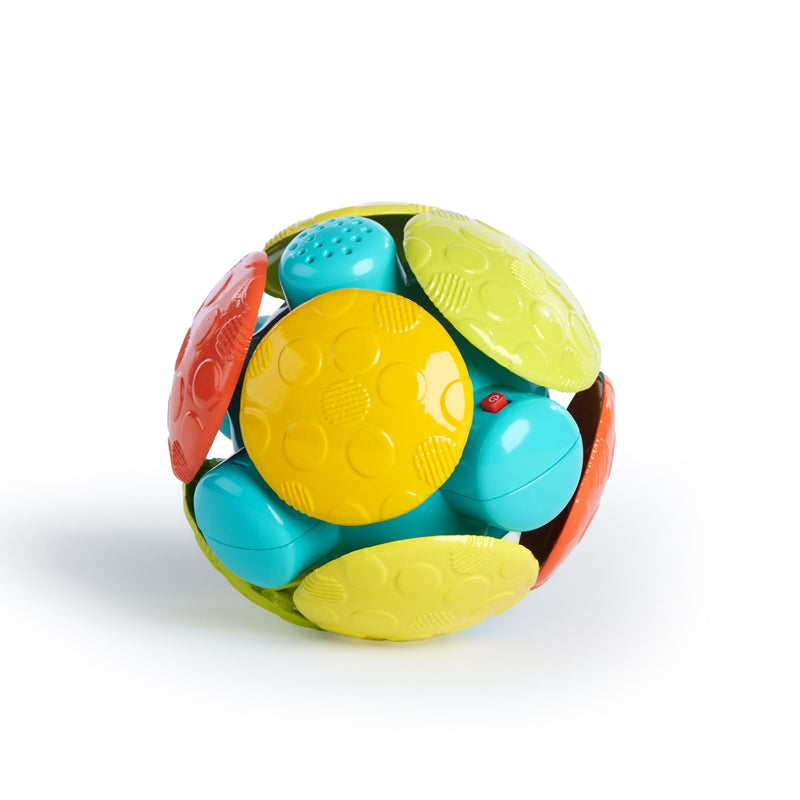 Bright Starts Wobble Bobble Crawl & Chase Activity Ball Toy, Bilingual, Ages 3m+ H2