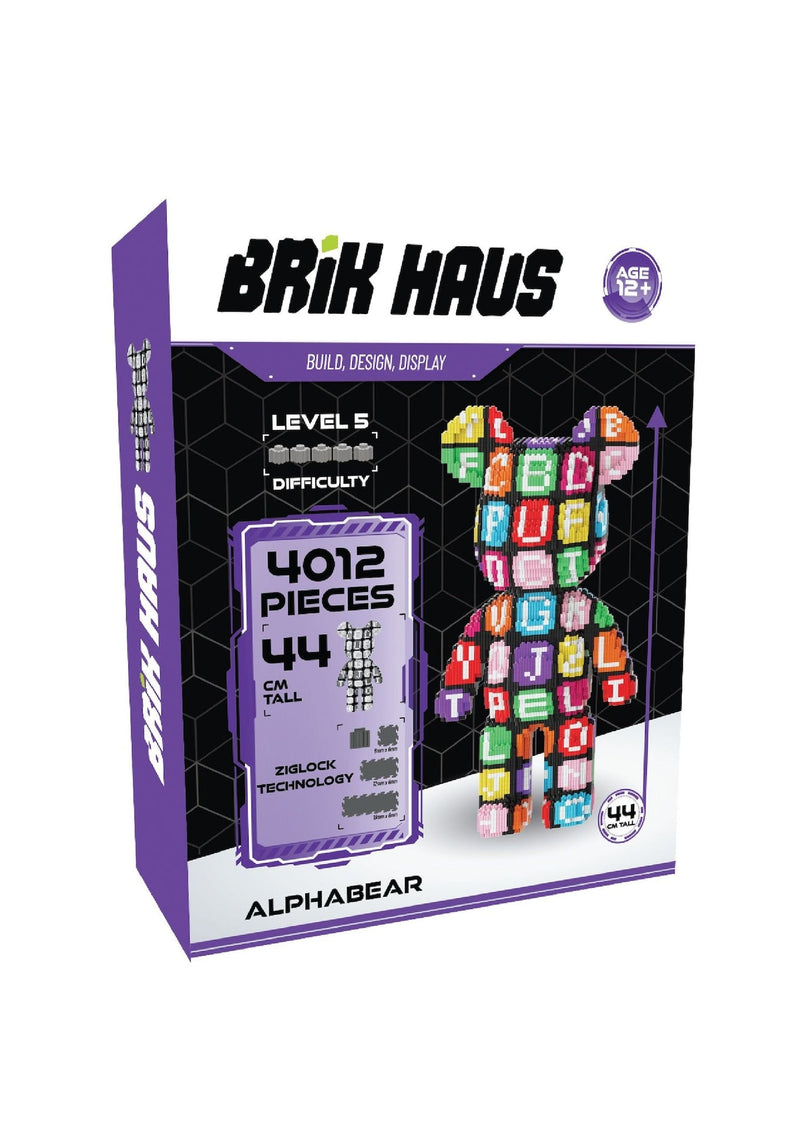 Brik Haus Alphabear Construction Set, Medium W4