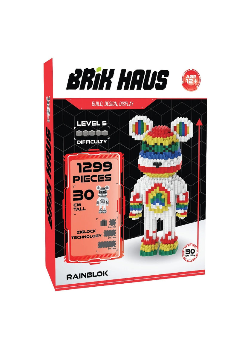Brik Haus Rainbow Bear Construction Set, Small C2