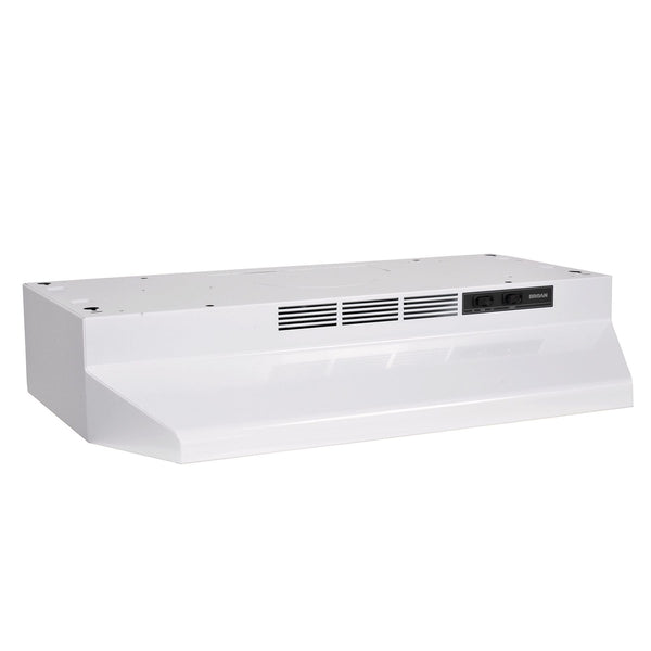 Broan BU2 Series 230CFM Under Cabinet Kitchen Exhaust Fan Range Hood, White, 24-in R8