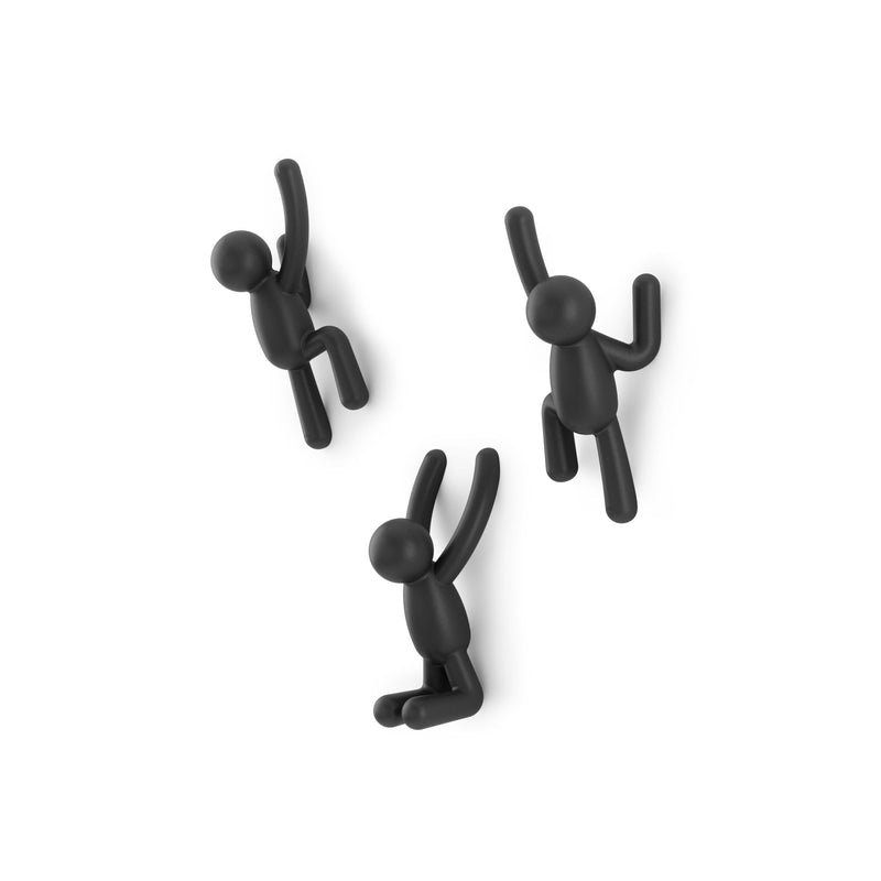 Buddy Hook Set of 3, Black B0