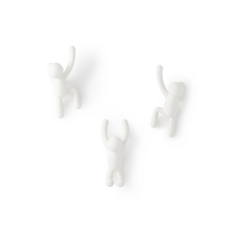 Buddy Hook Set of 3, White W4