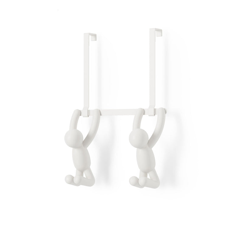Buddy Over The Door Double Hook, White O0