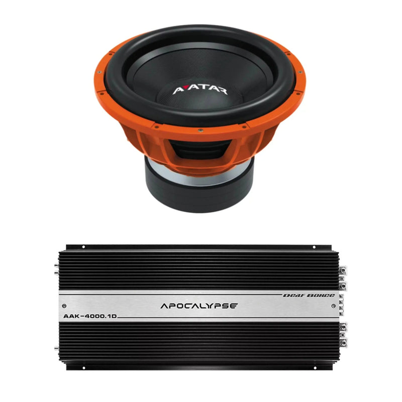 Car Audio 15" 2Ohm Subwoofer STU-1546-D2&Monoblock Amp Package New X9