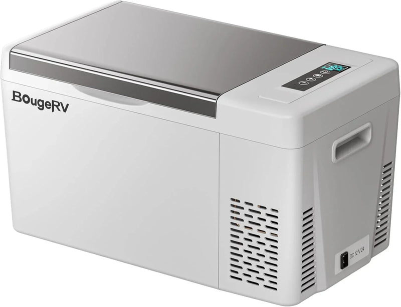 BougeRV 12 Volt Refrigerator 12V Car Fridge 23 Quart Portable Freezer Compressor Cooler 12/24V DC 110~240 Volt AC for Truck Van RV Camper SUV Travel Camping Road Trips Tailgating -7℉~50℉ C2