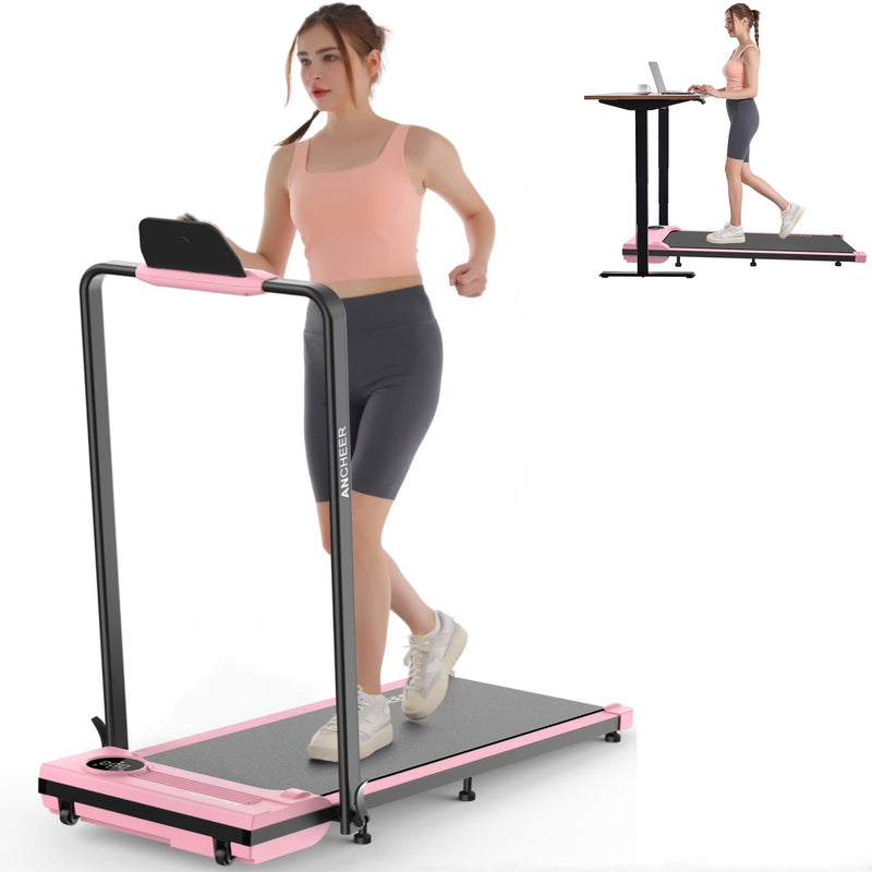 ANCHEER Portable Folding Walking Pad 300lb, 7.5 MPH Under Desk Treadmill with Remote Control LED Display,2 in 1 Walking Pad Treadmill for... K3