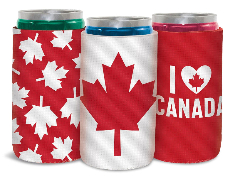 Canada Day Drink Cover Sleeves, Assorted Designs, 3-pk A5