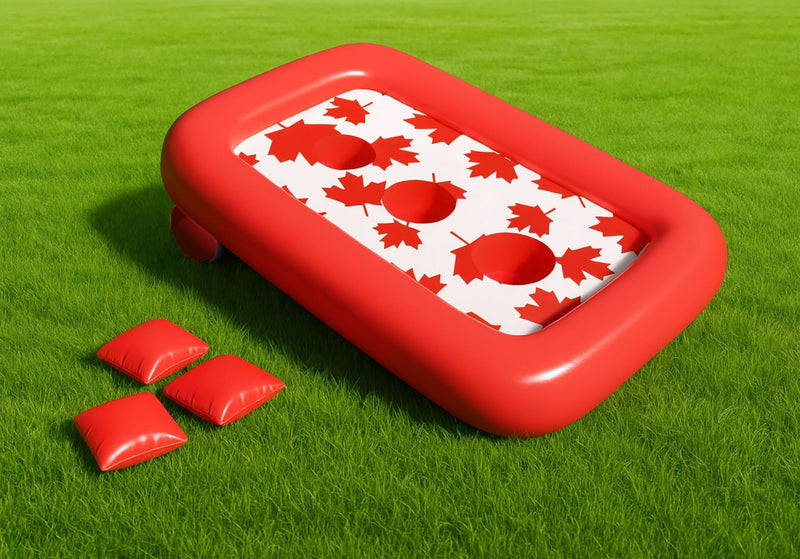 Canada Day Inflatable Cornhole Game Set, Red/White R6