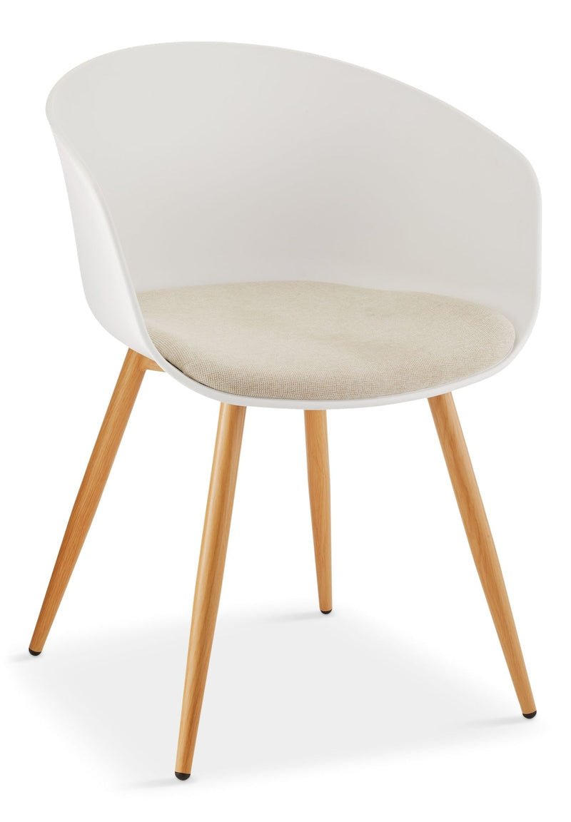 Canvas Andie Elegant & Modern Dining Chair, White P2