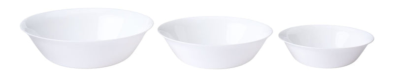 CANVAS Athena Opal Glass Serving Bowl Set, White, 3-pk U7