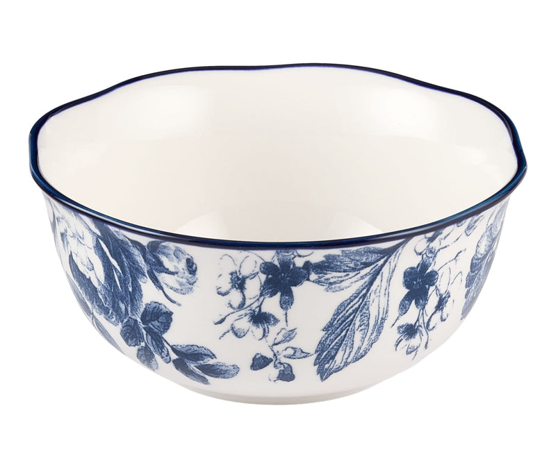 CANVAS Augusta Stoneware All Purpose Bowl, 1-pc, White/Blue Floral N5
