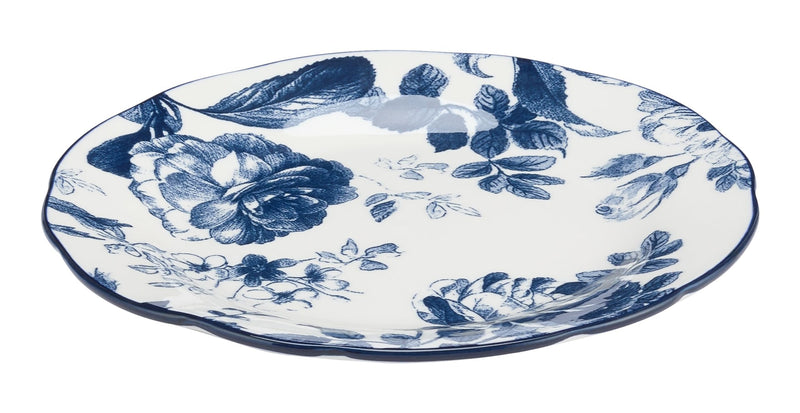 CANVAS Augusta Stoneware Salad Plate, 1-pc. White/Blue Floral A1