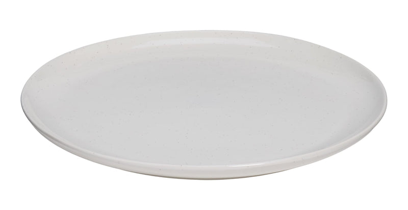 CANVAS Bettina Glossy Stoneware Dinner Plate, 1-pc, White Speckle C2